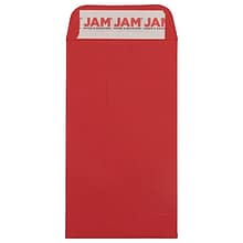 JAM Paper Self Seal #5.5 Coin Business Envelope, 3 1/8 x 5 1/2, Red, 100/Pack (174147509D)