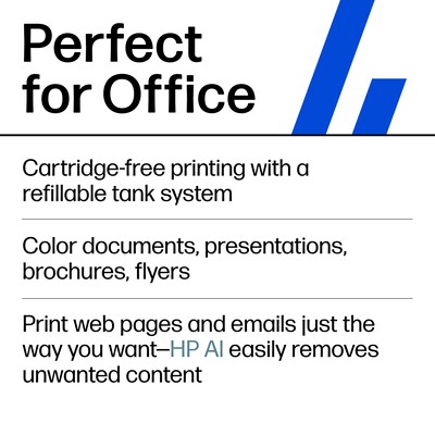 HP Smart Tank 7602 Wireless Color Inkjet Printer, All-In-One Supertank, Print, Scan, Copy, Fax (28B98A#B1H)