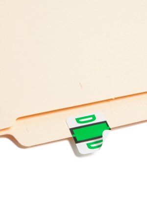 Smead BCCR Labels File Folder Label, D, Light Green, 500 Labels/Pack (67074)