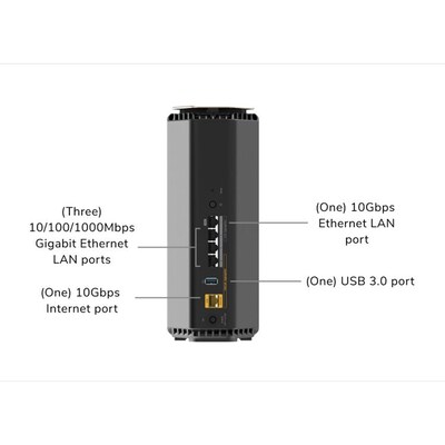 Netgear Nighthawk RS600 802.11be 18000Mbps Tri-Band MU-MIMO WiFi 7 Gaming Router, Black (RS600-100NAS)