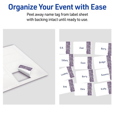Avery Laser/Inkjet Rectangle Multipurpose Labels, 2-1/3" x 3-3/8", White, 80/Pack (S00-F52)