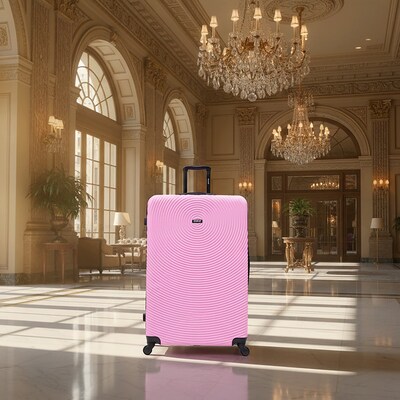 DUKAP Inception 33.86 Hardside Suitcase, 4-Wheeled Spinner, TSA Checkpoint Friendly, Pink (DKINC00XL-PNK)