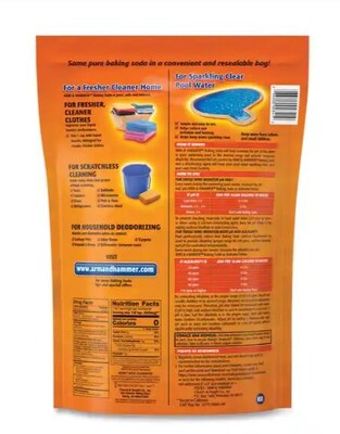 Arm & Hammer Baking Soda, 10.8 lb. Bag, 4/Carton (CDC3320000341)