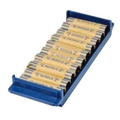 CONTROLTEK Nickels Coin Tray, 10 Compartments, Blue, 4/Pack (560561)