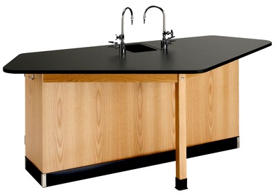 Diversified Woodcrafts Student Workstation with Sink, Oak Wood (2944K)