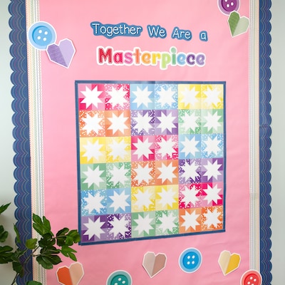 Carson Dellosa Crafty and Cool Together We Are a Masterpiece Motivational Bulletin Board Set, 54 Pieces/Set (110599)