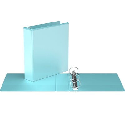 Davis Group, 2, 8.5 x 11, Round Ring View Binder, Pastel Color, Aqua, 6/Pack (7413-12-06)