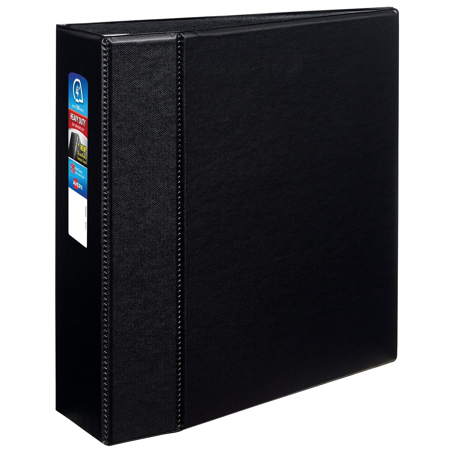 Avery Heavy Duty 4 3-Ring Non-View Binders, One Touch EZD Ring, Black (79984)