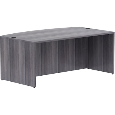 Lorell Essentials Series 72 W Bowfront Desk Shell, Gray (LLR69591)