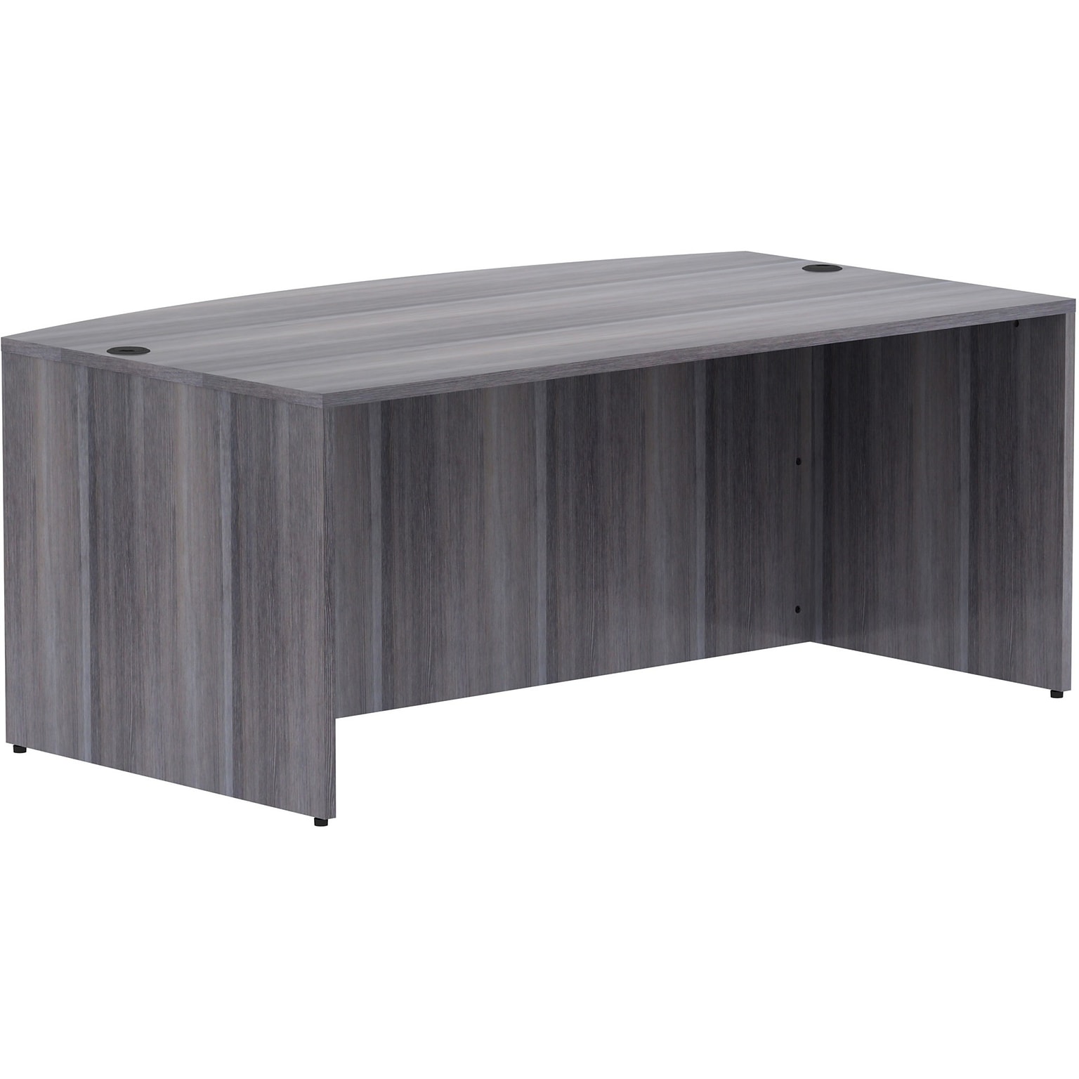 Lorell Essentials Series 72 W Bowfront Desk Shell, Gray (LLR69591)