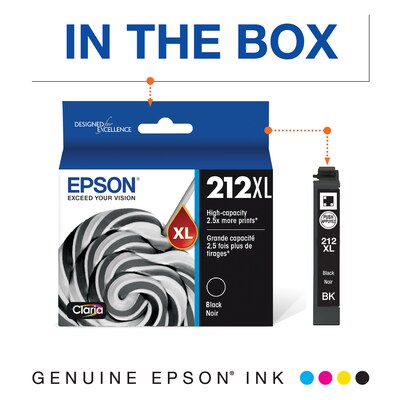 Epson T212XL Black High Yield Ink Cartridge (T212XL120-S)