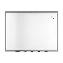 TRU RED™ Magnetic Porcelain Dry Erase Board, Gunmetal Frame, 4 x 3 (TR61185)