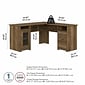 Bush Furniture Cabot 60" L-Shaped Desk, Reclaimed Pine (WC31530K)