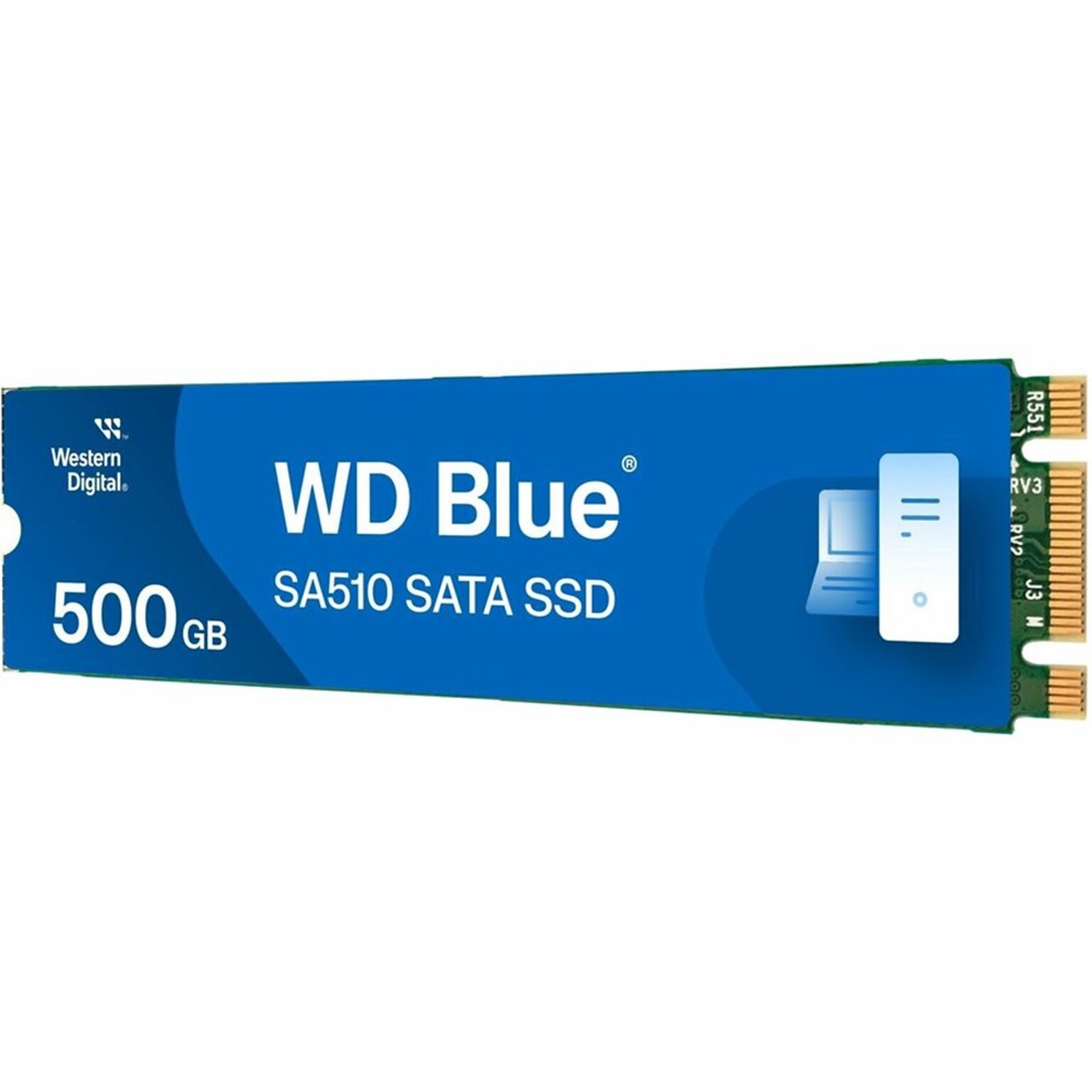 Western Digital Blue SA510 500GB M.2 SATA Solid State Drive, 3D NAND (WDS500G3B0B-00AXS0)