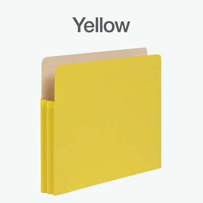 Pendaflex Reinforced File Pocket, 1 3/4 Expansion, Letter Size, Yellow (1006988)