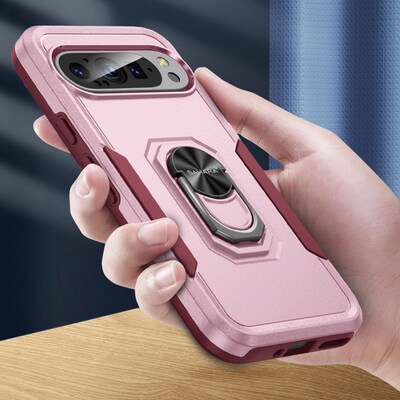 SaharaCase Raider Series Heavy-Duty Case for Google Pixel 9 and 9 Pro, Desert Rose (CP00605)