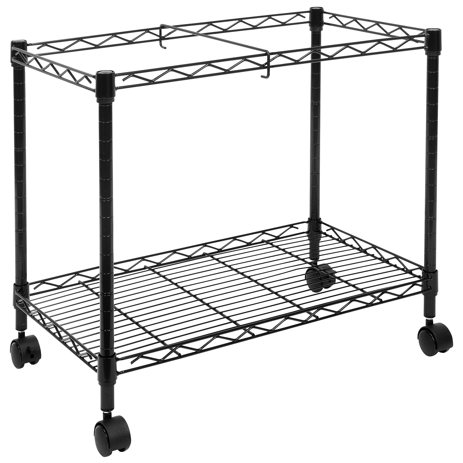 Mount-It! Rolling File Cart with Folder Rack, Black (MI-7858)