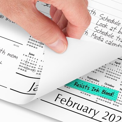 2027 AT-A-GLANCE 17.75" x 11" Monthly Desk Pad Calendar, White/Black (SK14-00-27)