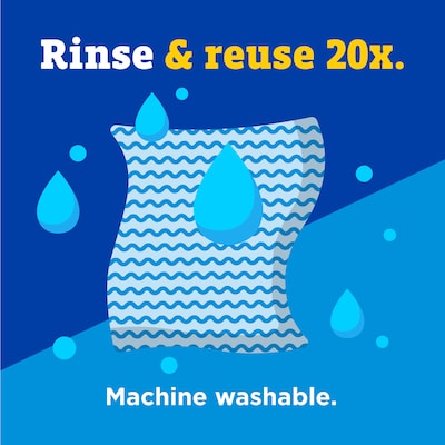 CloroxPro Clorox Handi Wipes Cotton Cleaning Cloths, Blue/White, 72 Cloths/Pack (60942)