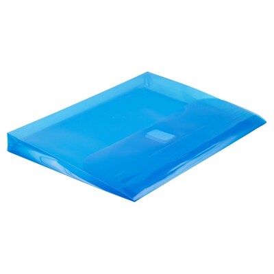 JAM Paper Plastic Binder Pocket, 3-Hole Punched, Blue, 3/Pack (218VB1BUX3)