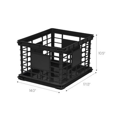 Iris Stacking File Crates, Letter/Legal Size, Black (270010/200309)