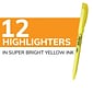 BIC Brite Liner Stick Highlighter, Chisel Tip, Yellow, Dozen (65550)