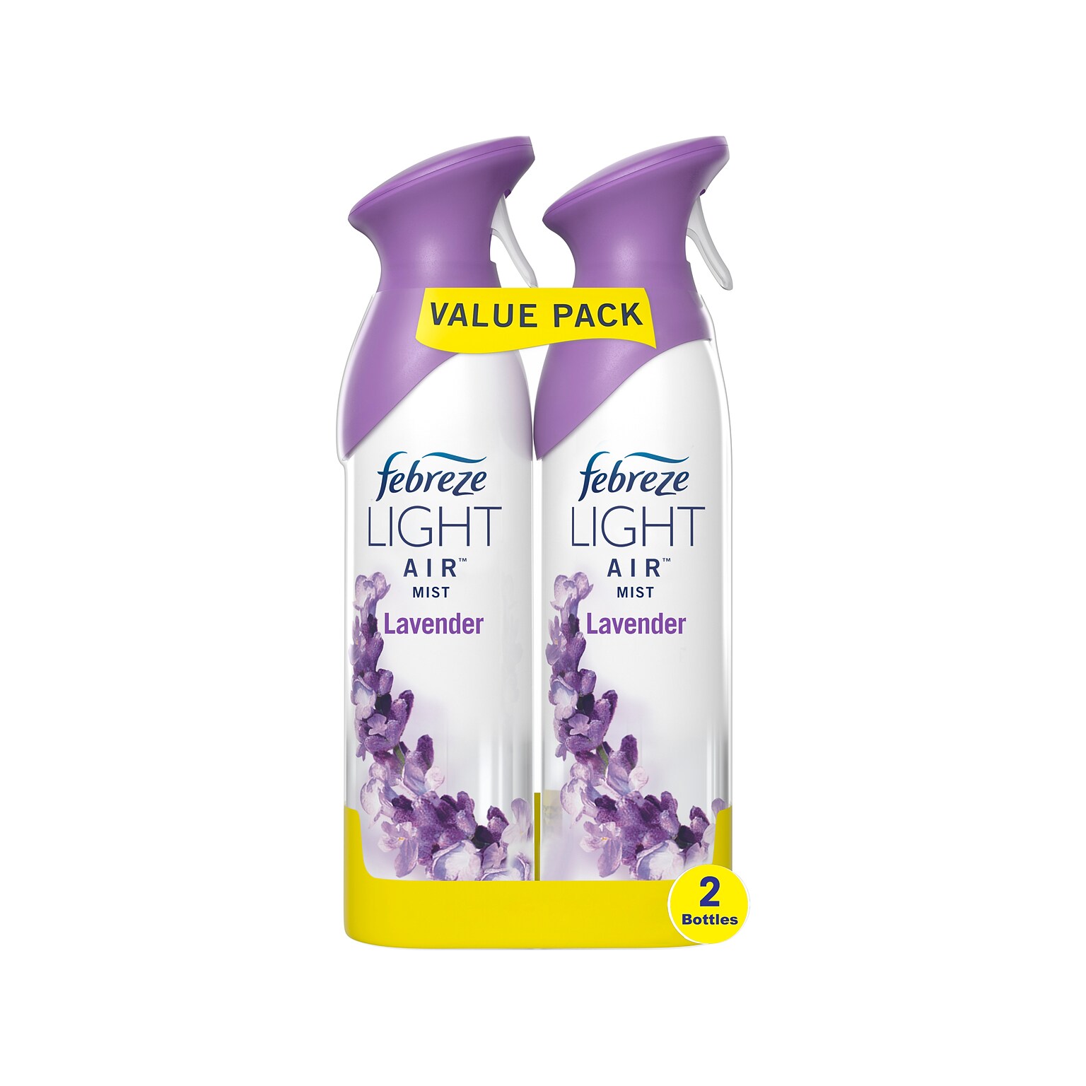 Febreze AIR LIGHT Air Freshener Aerosol, Lavender Scent, 8.8 fl. oz., 2/Pack (80657)