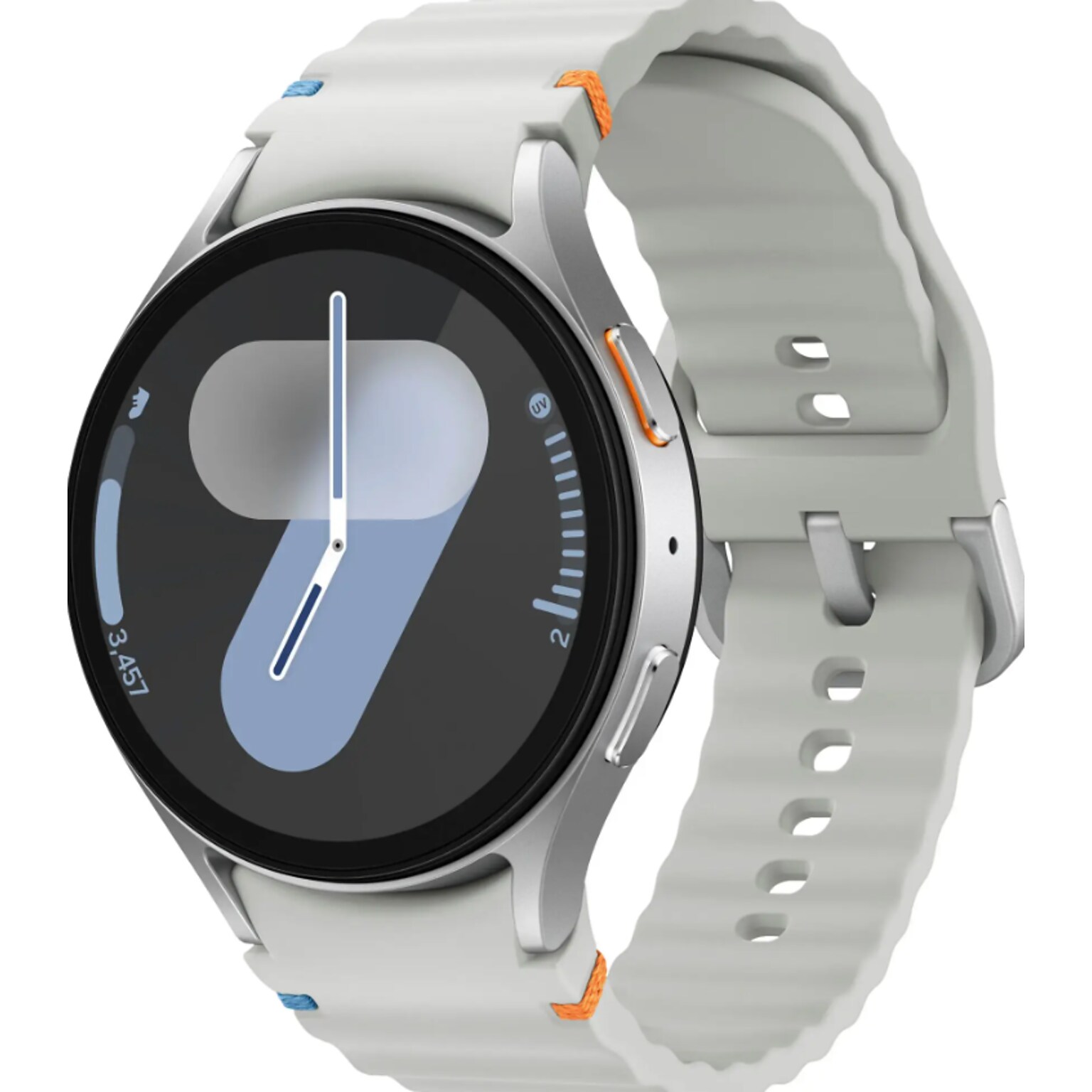 Samsung Galaxy Watch7 Smart Watch, GPS, 44mm, Armor Aluminum Case, Silver Fluoroelastomer (SM-L310NZSAXAA)