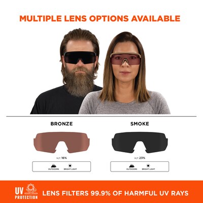 Ergodyne Skullerz AEGIR-HC Safety Glasses, Smoke Lens (55201)