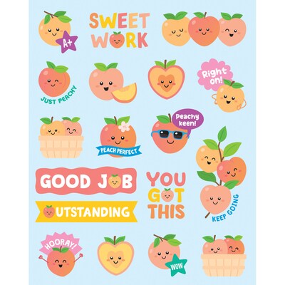 Teacher Created Resources Peach Smelly Stickers, Multicolored, 108/Pack, 6/Packs/Bundle (TCR9457-6)
