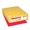 Exact Brights Colored Paper, 20 lbs., 8.5 x 11, Bright Red, 500 Sheets/Ream (WAU26751)