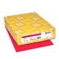 Exact Brights Colored Paper, 20 lbs., 8.5" x 11", Bright Red, 500 Sheets/Ream (WAU26751)