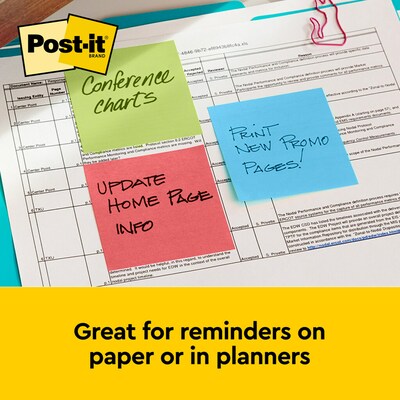Post-it® Notes, 3" x 3", Poptimistic Collection, 100 Sheets/Pad, 14 Pads/Pack (654-14AN)