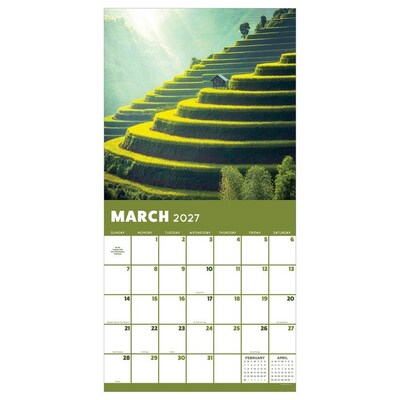 2027 TF Publishing World Travel 12" x 12" Monthly Wall Calendar, Multicolored (27-1060)