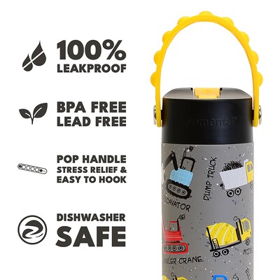 Elemental Core Pop Stainless Steel Double Wall Insulated Water Bottle, 18 oz., Construction (EMLEBC1