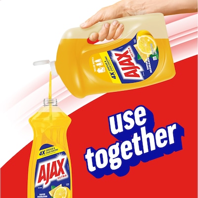 Ajax Super Degreaser Dish Soap, Lemon, 28 oz. (144673)