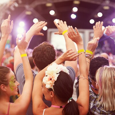 Cosco Polypropylene Crowd Control Security Wristbands, Fluorescent Yellow, 100 Wristbands/Pack (098734)