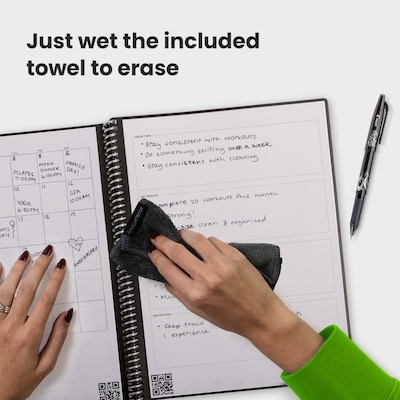Rocketbook Fusion Reusable Notebook Planner Combo, 8.5" x 11", 42 Sheets, Black (EVRF-L-RC-A-FR)
