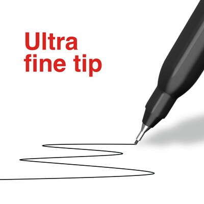 Staples Duramark Permanent Marker, Ultra Fine Tip, Black, Dozen (ST62927)
