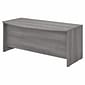 Bush Business Furniture Studio C 72"W Bow Front Desk, Platinum Gray (SCD172PG)