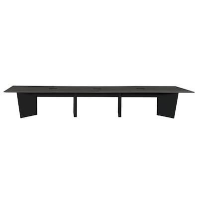 Regency Array 192"W x 48"D Conference Table with Grommet, Ash Grey/Black (ACT19248AGBK)