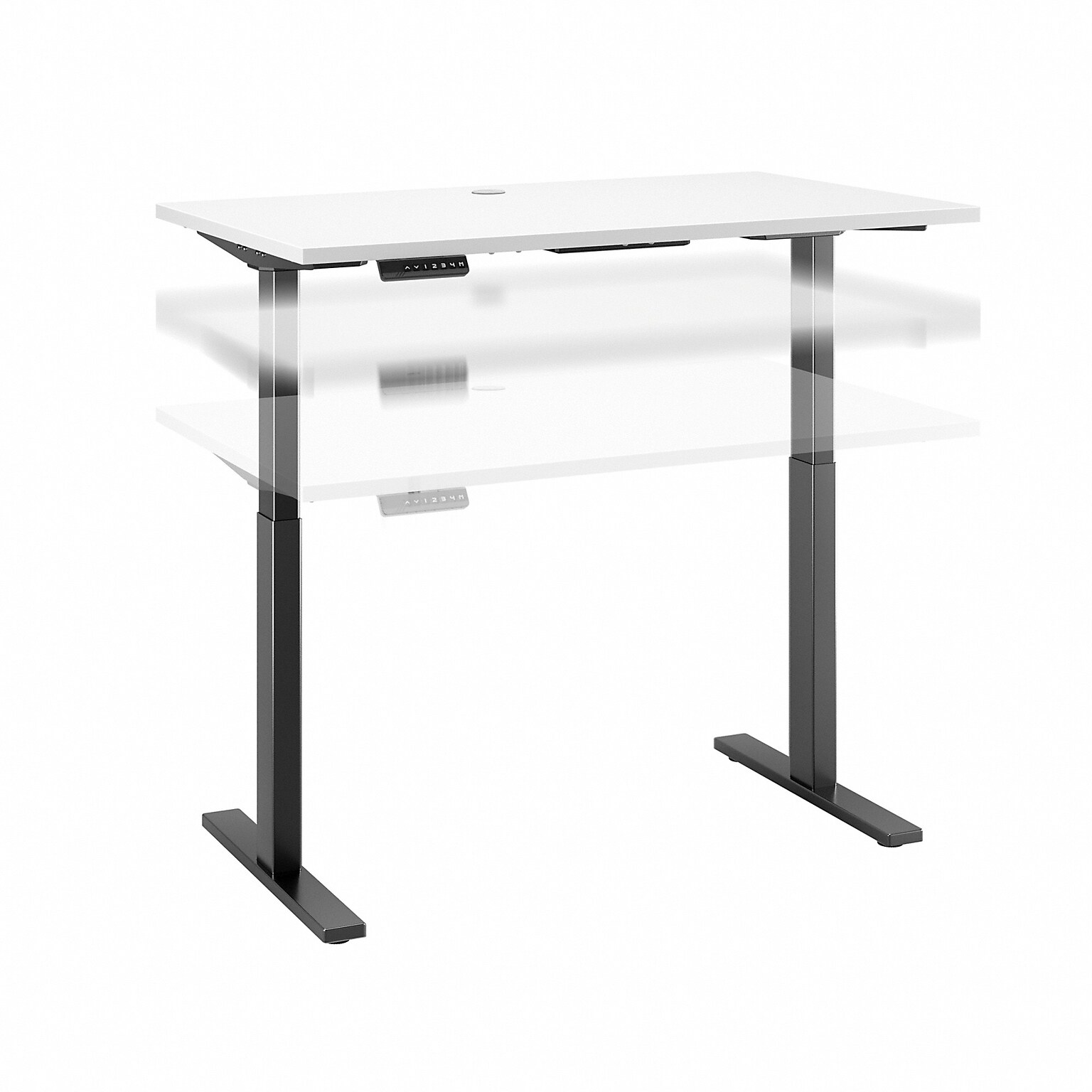 Bush Business Furniture Move 60 Series 27-47 Adjustable Standing Desk, White (M6S4824WHBK)
