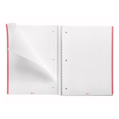 Miquelrius Emotions 1-Subject Composition Notebook, 8.5" x 11", College-Ruled, 80 Sheets, Coral, 5/Pack (48284CS)
