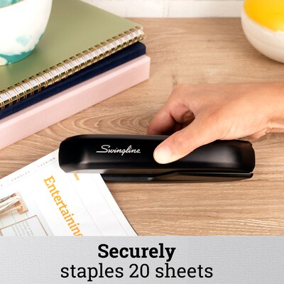 Swingline Desktop Stapler, 20-Sheet Capacity, Black (54501)