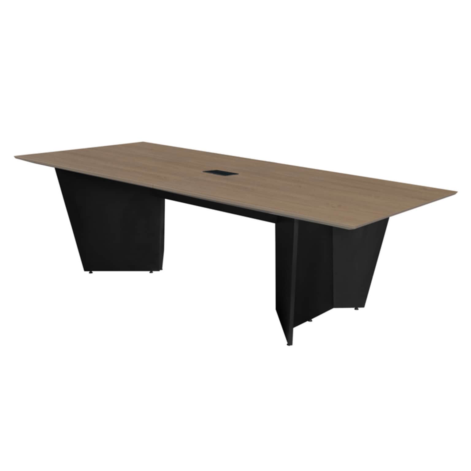 Regency Array 72W x 36D Conference Table with Grommet, Noble Oak/Black (ACT7236NOBK)