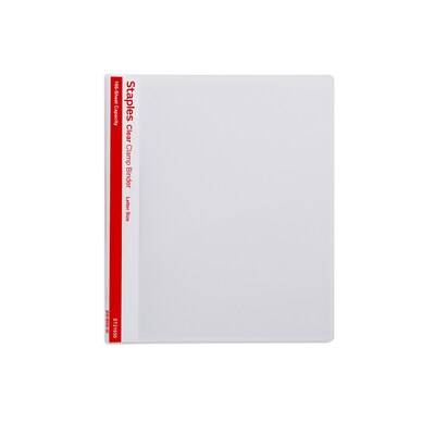 Staples Punchless Report Cover, Letter Size, Clear (21650-CC/10755)