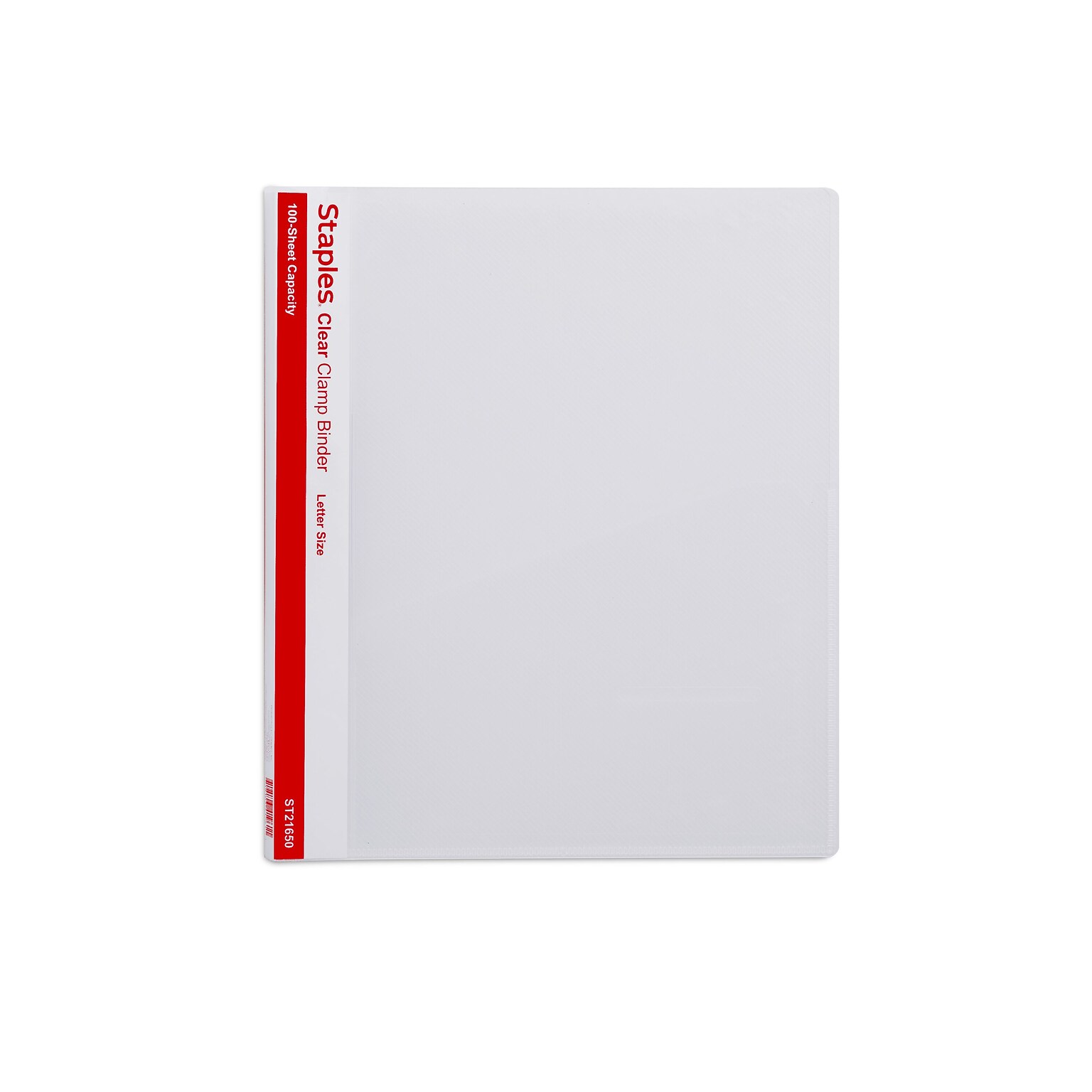 Staples Punchless Report Cover, Letter Size, Clear (21650-CC/10755)