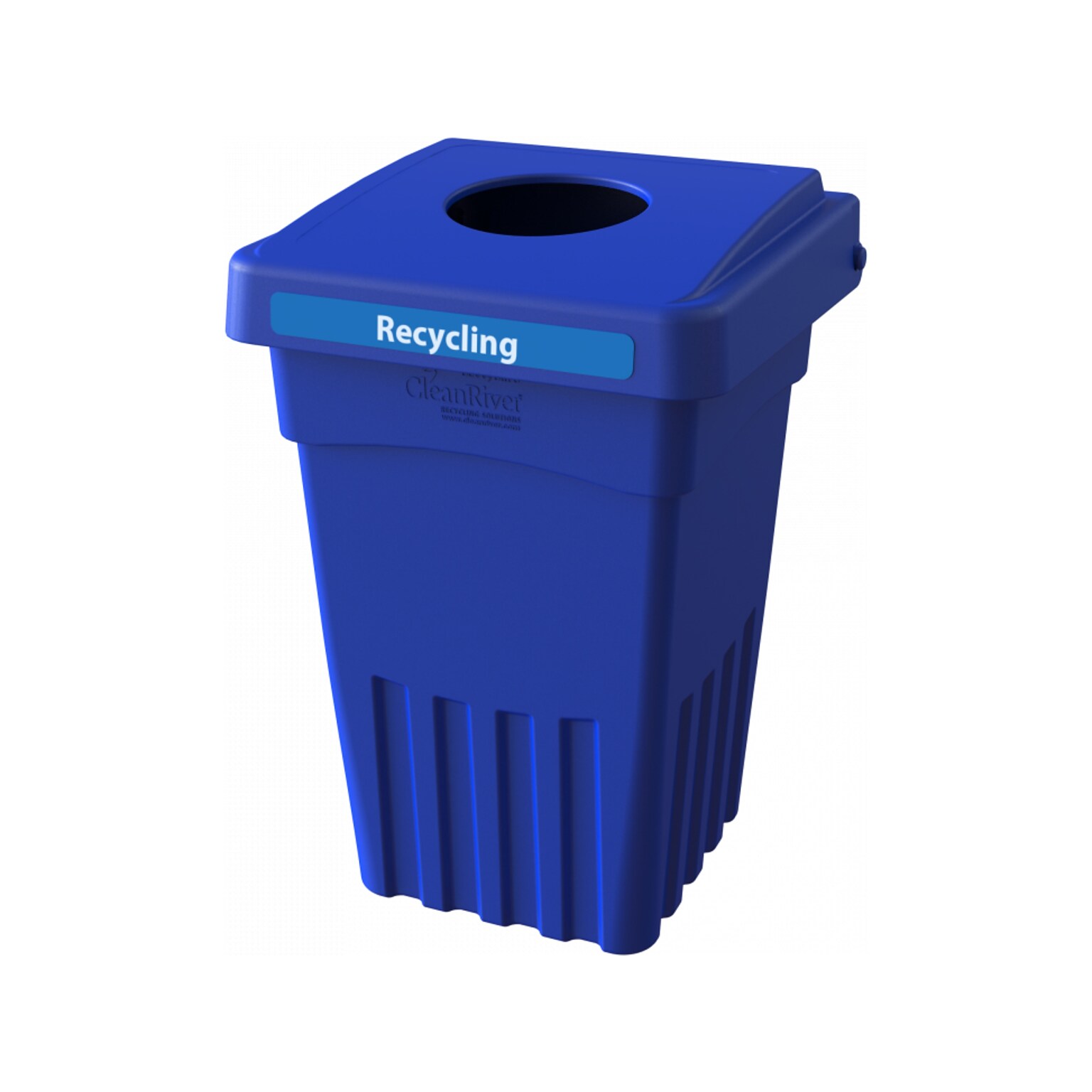 CleanRiver BevvyBin Recycling Bin, 8 Gallon, Blue (BEVVY8-1-BE)