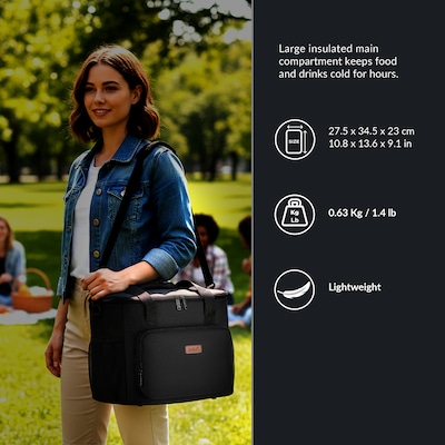 Dukap Tik Insulated Polyester Cooler, Black (CDKTIK11BLK)