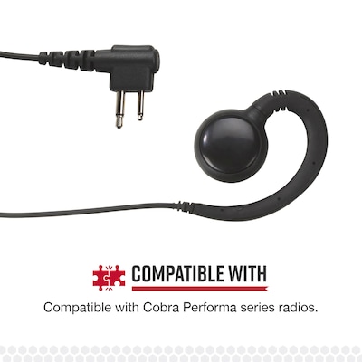 Cobra C-Style Swivel Wrap Around-the-Ear Headset for Cobra Performa 400/450 2-Way Handheld Business Radios, Black (0010099-1)